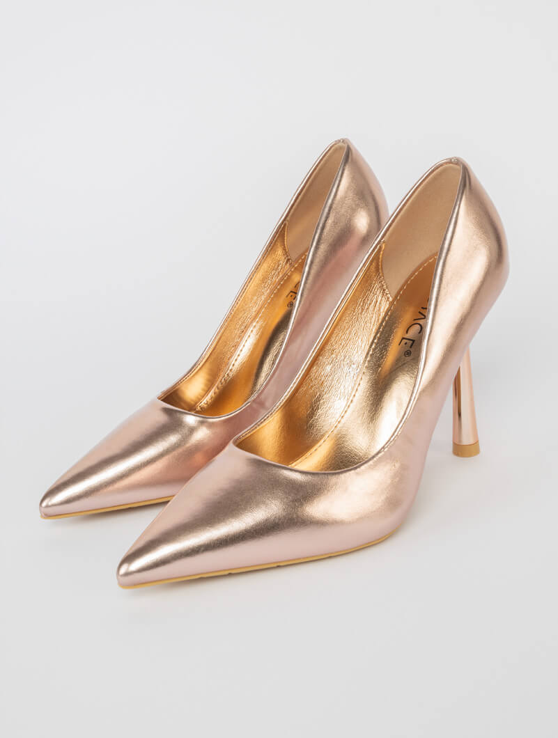 Escarpins métallisés à bout pointu